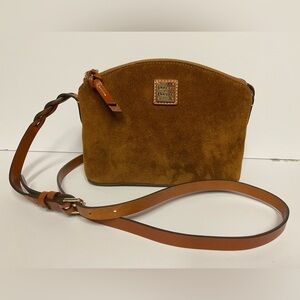 Dooney & Bourke Suede penny Crossbody Bag brown
